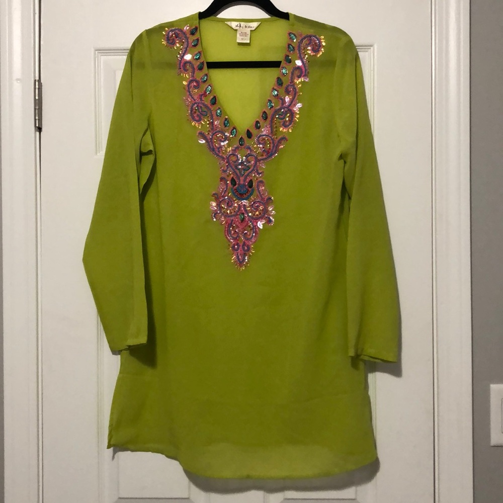 Long sleeve bathing suit cover up dress